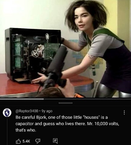 @Raptor3400 ago Be careful Bjork, one of those little "houses" is a capacitor and guess who lives there. 10,000 volts, that's who.