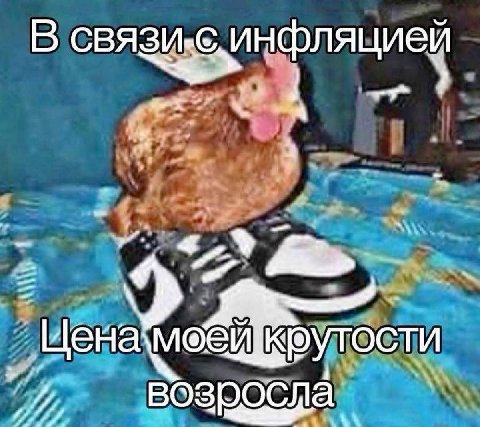 В свя зи.с инфляцией a `Цена возросла.