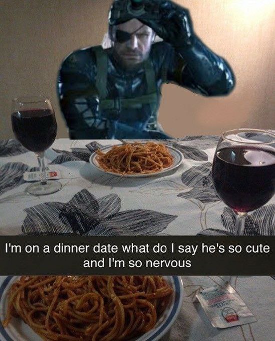 on a dinner date what say he's so cute and so nervous