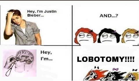 Hey, Justin Bieber... AN 4 Hey, 9% LOBOTOMY ^4