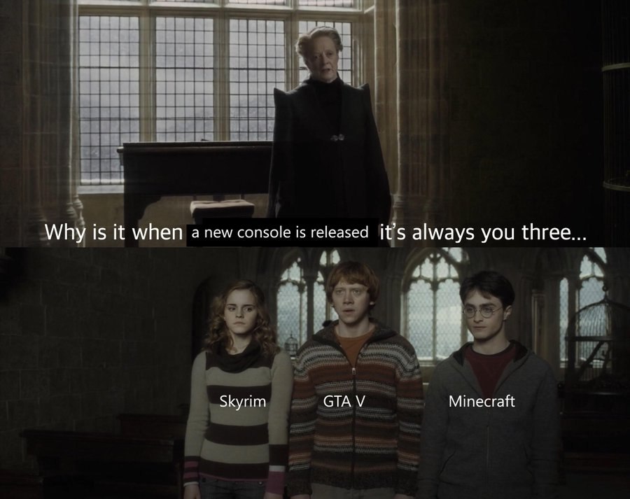 Why is it when anew console is released it’s always you three... Skyrim СТА Minecraft