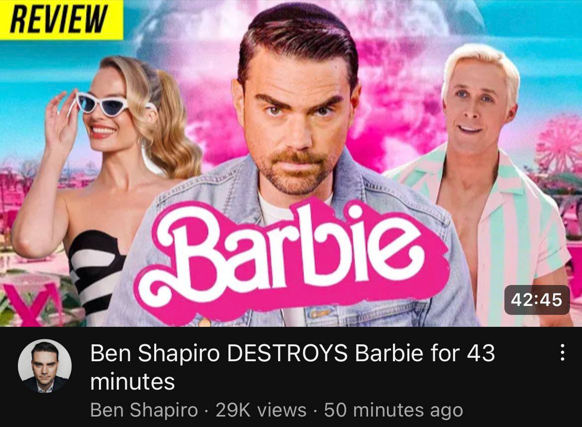REVIEW ‘a С Ben Shapiro DESTROYS Barbie for 43 minutes Ben Shapiro views 50 minutes ago