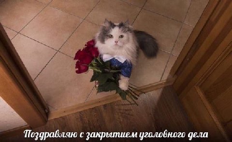 Поздравляю с закреипием уголовного дела
