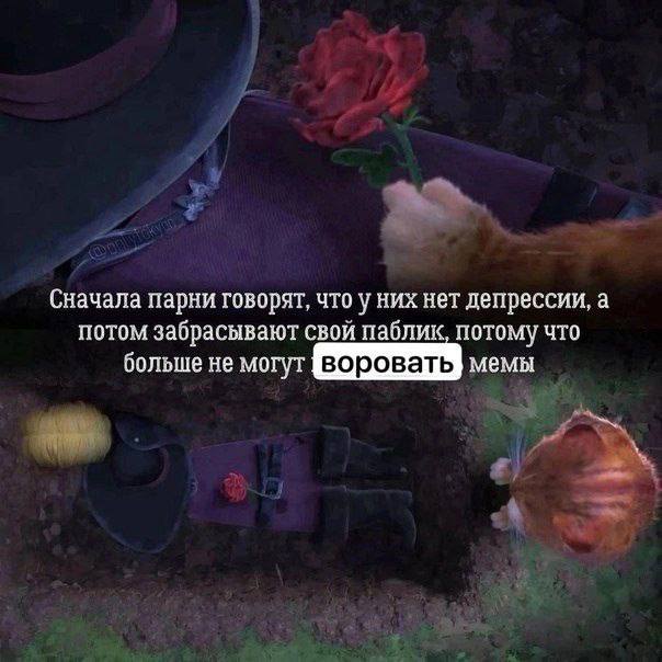 Сначала парни говорят, что у них нет депрессии, а потом забрасывают свой паблик, потому что больше не могут мемы