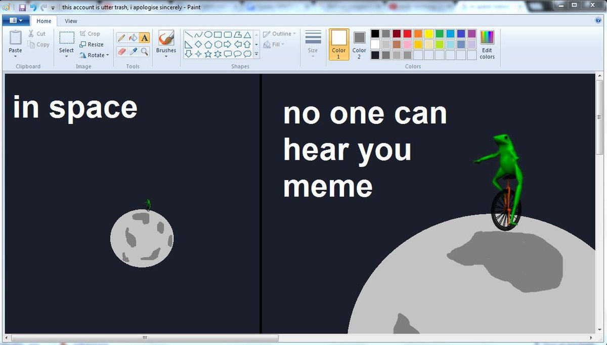 2] ассои Tapologise Ноте View cut [#7 7 ору [7 К Clipboard Image Rotate Shapes tea! 2 Calors in space no one can hear you meme