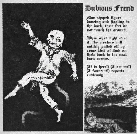 Dubious Frend figure bancing and jiggling in the bark, their feet Во not touch the shed light over it, the creature quickly pulled off some kind of limb on their bark to the next bark It is (3 me!) fo