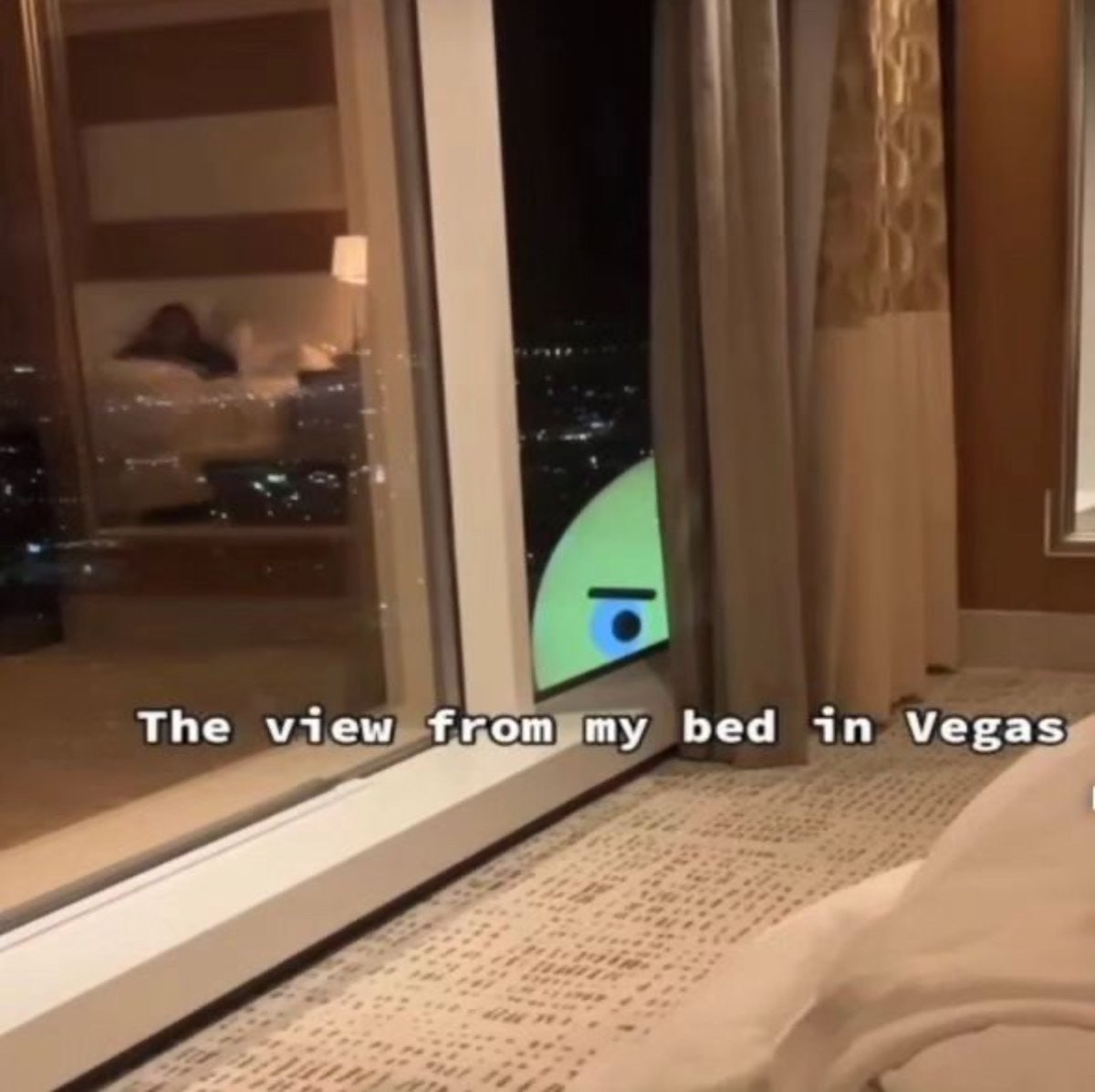 The view from bed in Vegas