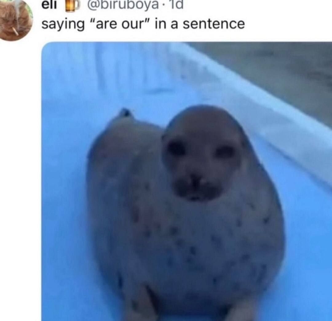 saying “are our” ina sentence