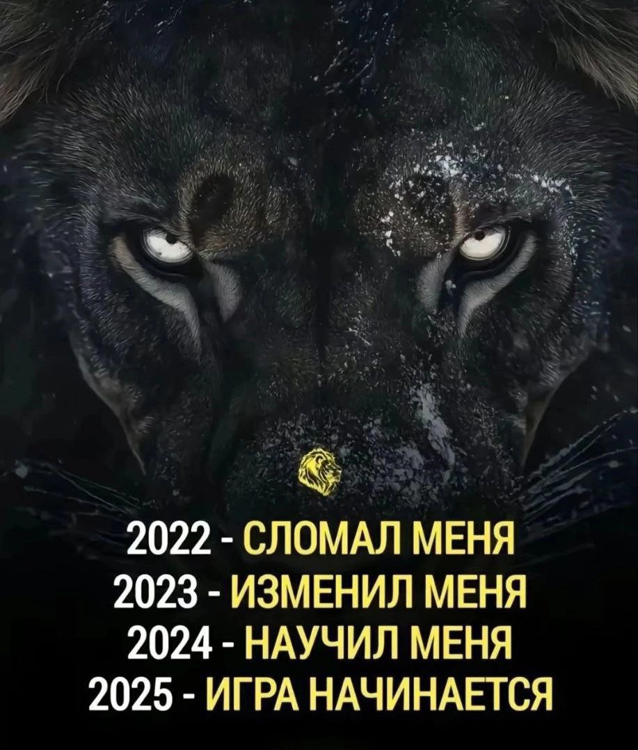 2022 СЛОМАЛ МЕНЯ 2023 ИЗМЕНИЛ МЕНЯ 2024 НАУЧИЛ МЕНЯ 2025 ИГРА НАЧИНАЕТСЯ