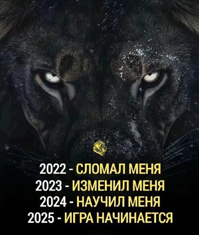 2022 СЛОМАЛ МЕНЯ 2023 ИЗМЕНИЛ МЕНЯ 2024 НАУЧИЛ МЕНЯ 2025 ИГРА НАЧИНАЕТСЯ