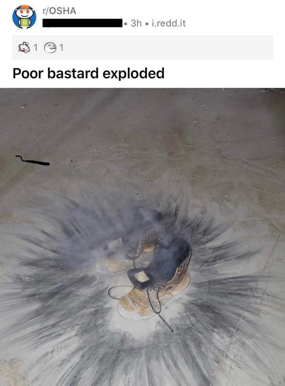 Poor bastard exploded