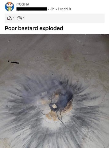 Poor bastard exploded