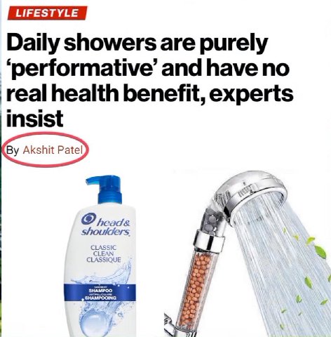 Daily showers are purely ‘performative’ and have no real health benefit, experts insist shoulders CLASSIC CLASSIQUE SHAMPOOING