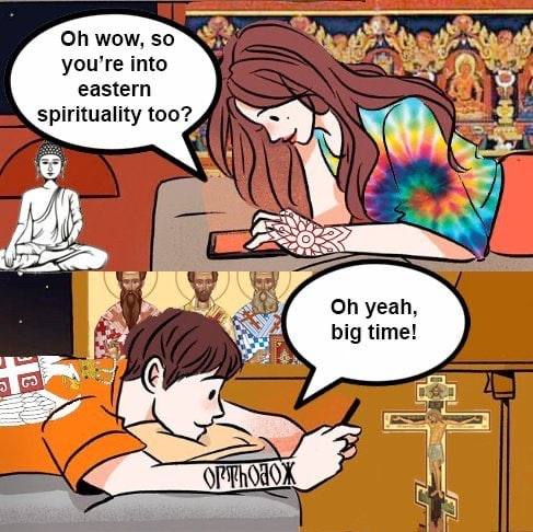 wow, so you’re into eastern Spirituality too? у yeah, big time! я