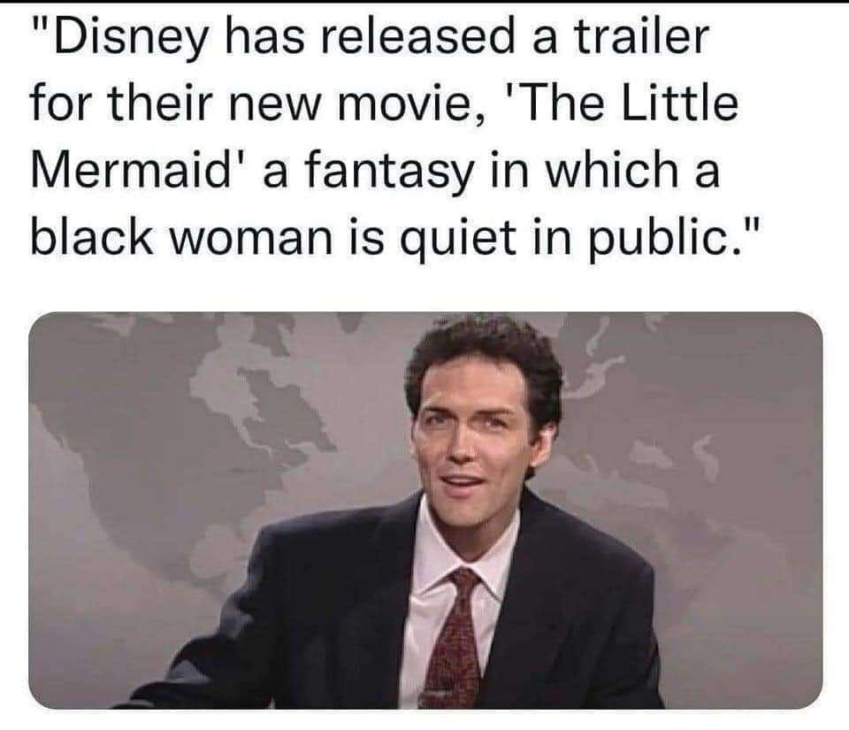 "Disney has released a trailer for their new томе, 'The Little a fantasy in which a black woman is quiet in public."