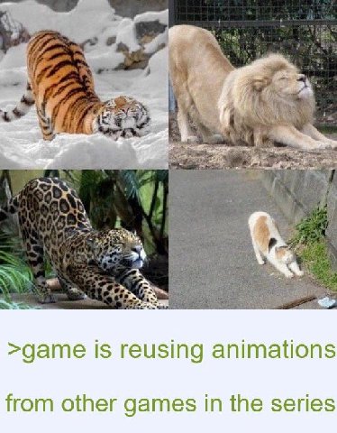 4. 7 >game Is reusing animations from other games in the series