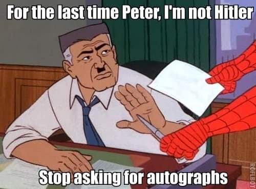 For the last time Peter, not Hitler asking for autographs