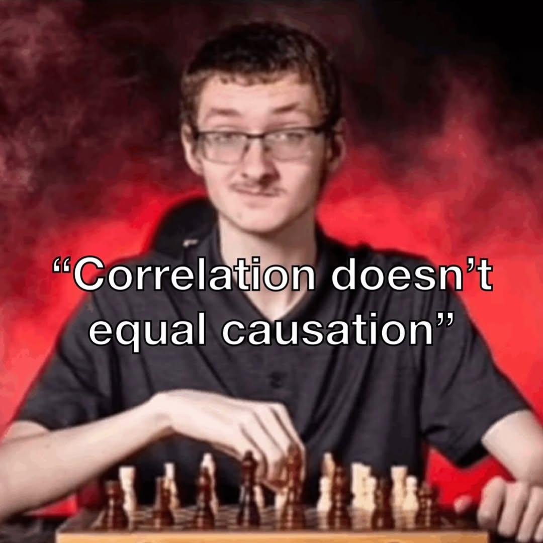 “Correlation doesn't equal causation”