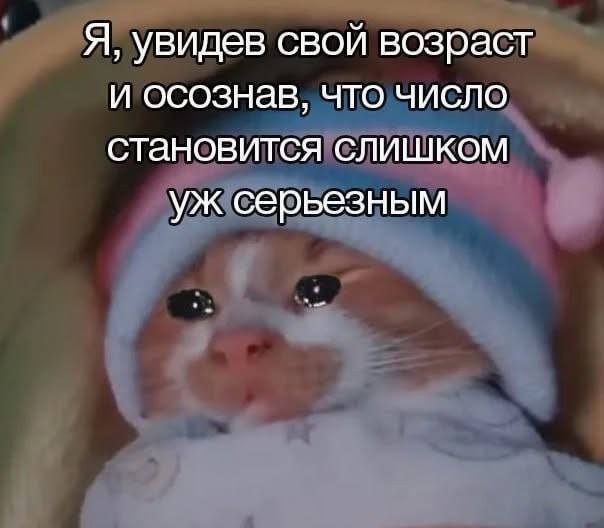 Я, увидев свой возраст и осознав, что число становится слишком серьезным
