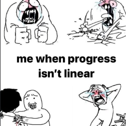 me when progress isn't linear