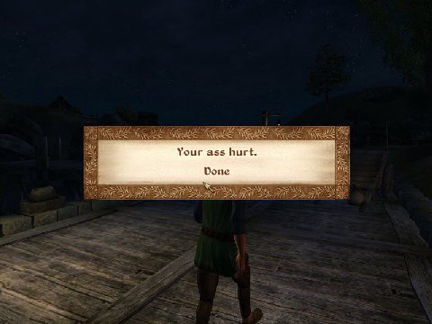 Your ass hurt. Done