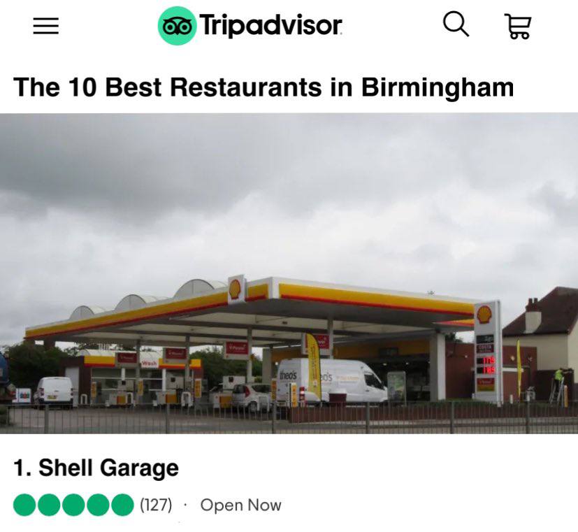 Tripadvisor о The 10 Best Restaurants in Birmingham 1. Shell Garage (127) орепмом