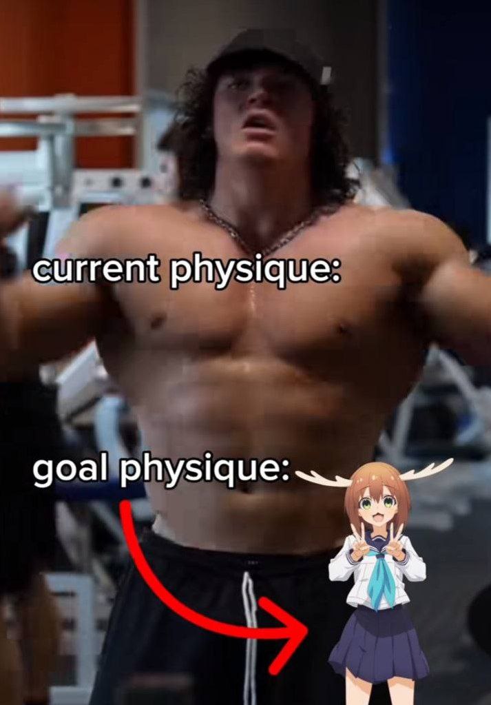 current physique: goal physique: