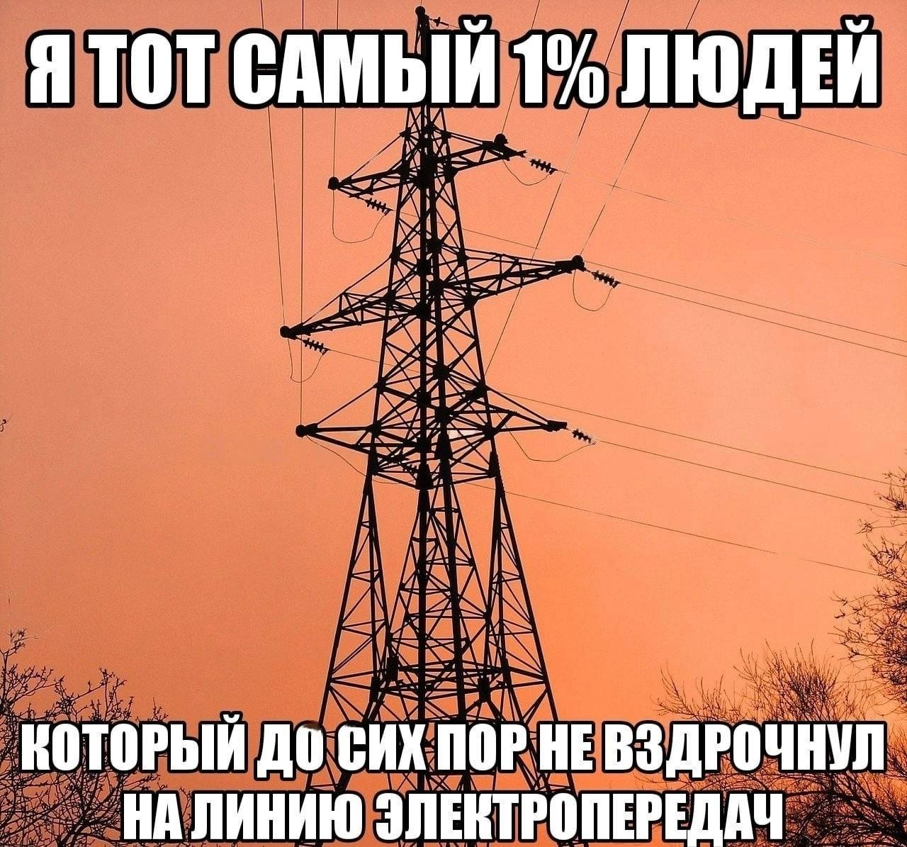 САМЫЙ 1% ЛЮДЕЙ КОТОРЫЙ ДО ВЗДРОЧНУЛ НА ЛИНИЮ ЭЛЕКТРОПЕРЕДАЧ