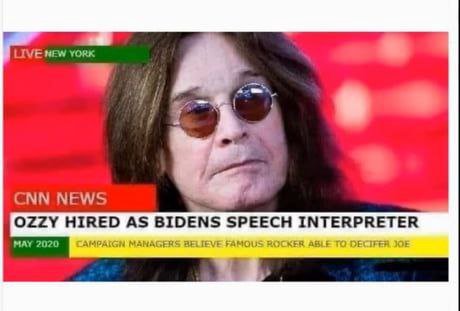 LIVE NEW YORK CNN NEWS OZZY HIRED AS BIDENS SPEECH INTERPRETER MAY 2020 CAMPAIGN MANAGERS BELIEVE FAMOUS ROCKER АВЕ ТО DECIFER JOE