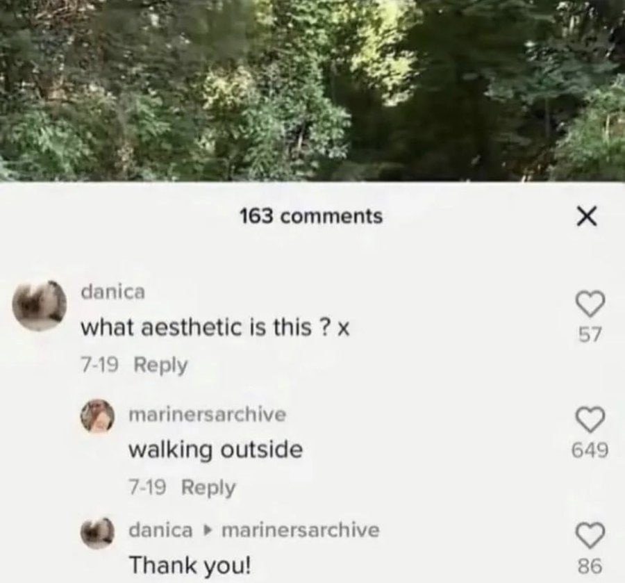 163 comments danica what aesthetic is this 5/ 7 19 Reply marinersarchive walking outside 649 /-19 Reply danica marinersarchive Thank you! 36