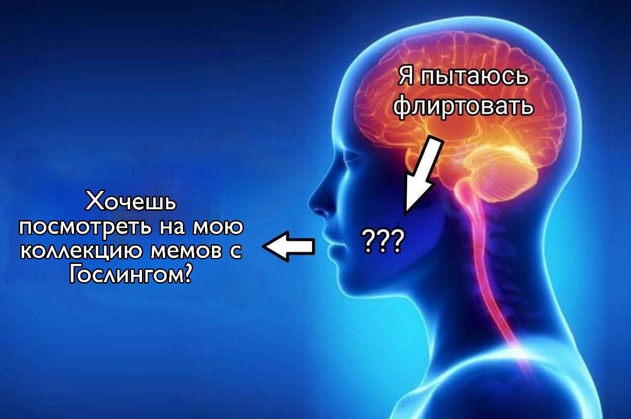 Я пытаюсь флиртовать Жочешь посмотреть на мою коллекцию мемов с Гослингом?