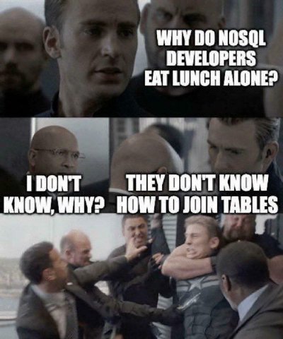 WHY DEVELOPERS EAT LUNCH ALONE? THEY DON'T KNOW HOW ТО JOIN TABLES