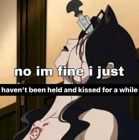 no just been as kissed for a while