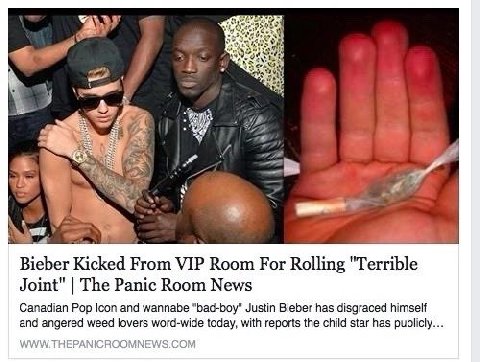 Я я 4 a в Bieber Kicked From VIP Room For Rolling "Terrible Joint" The Panic Room News Canadian Pop Icon and wannabe “bad-boy" Justin Bieber has disgraced himself and angered weed lovers word-wide tod