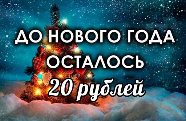 ДО НОВОГО ГОДА ОСТАЛОСЬ рублей