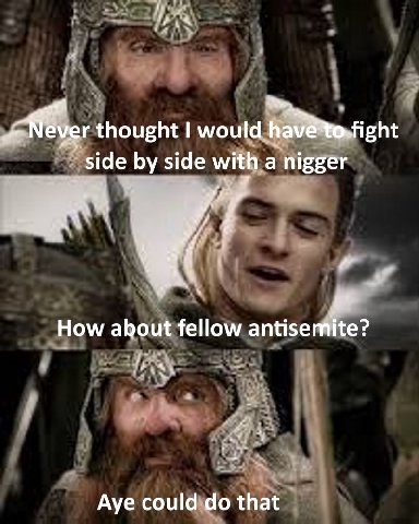 thought would side side with a nigger How about fellow antisemite? Aye could that