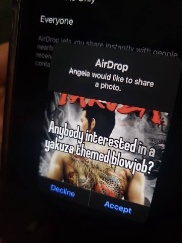 Еуегуопе AirDrop Angela like to Share photo, ina themed