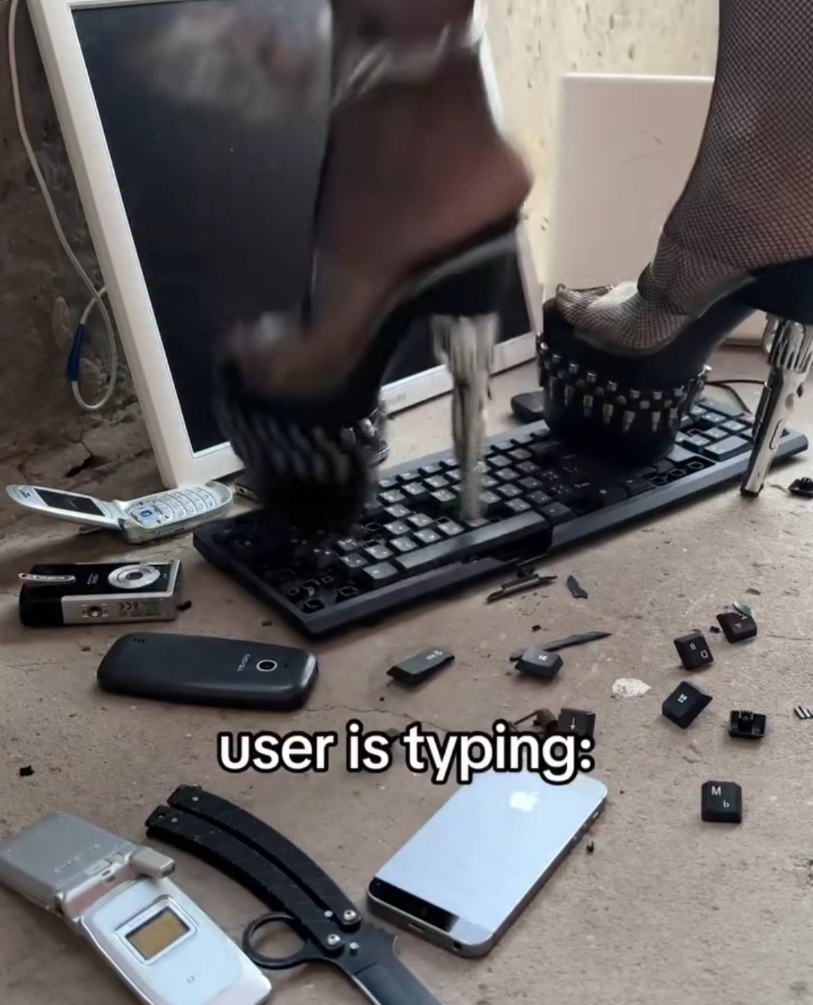 user is typing: