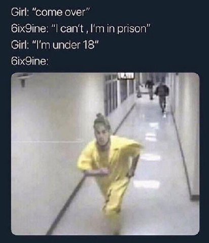 Girl: “come over" @хЭте: can't in prison” Girl: under 18"