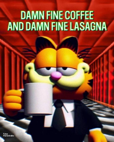DAMN FINE COFFEE AND DAMN FINE LASAGNA Handshake