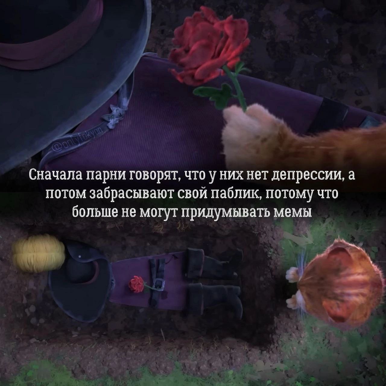 Сначала парни говорят, что у них нет депрессии, а потом забрасывают свой паблик, потому что больше не могут придумывать мемы