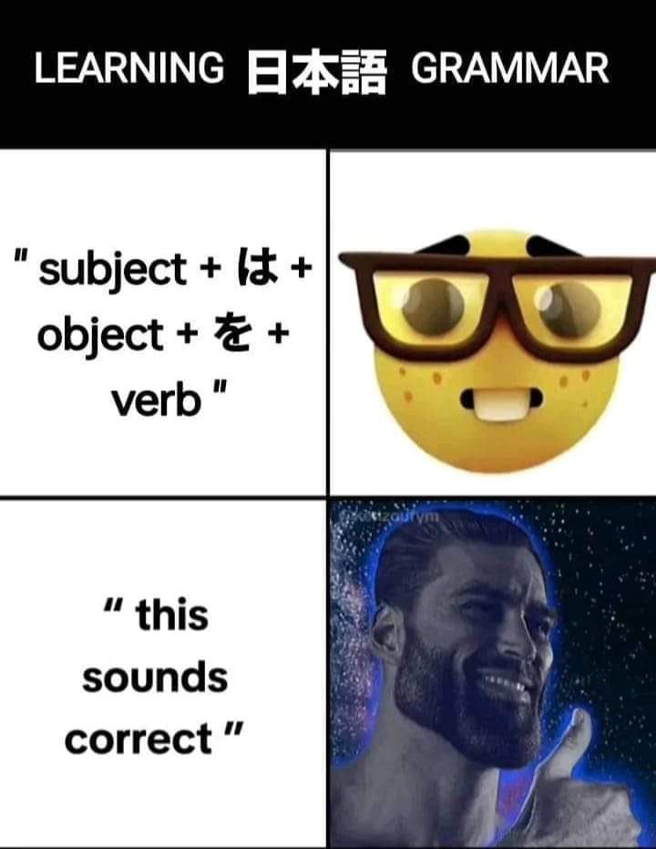 LEARNING GRAMMAR "subject [3 object verb this sounds correct