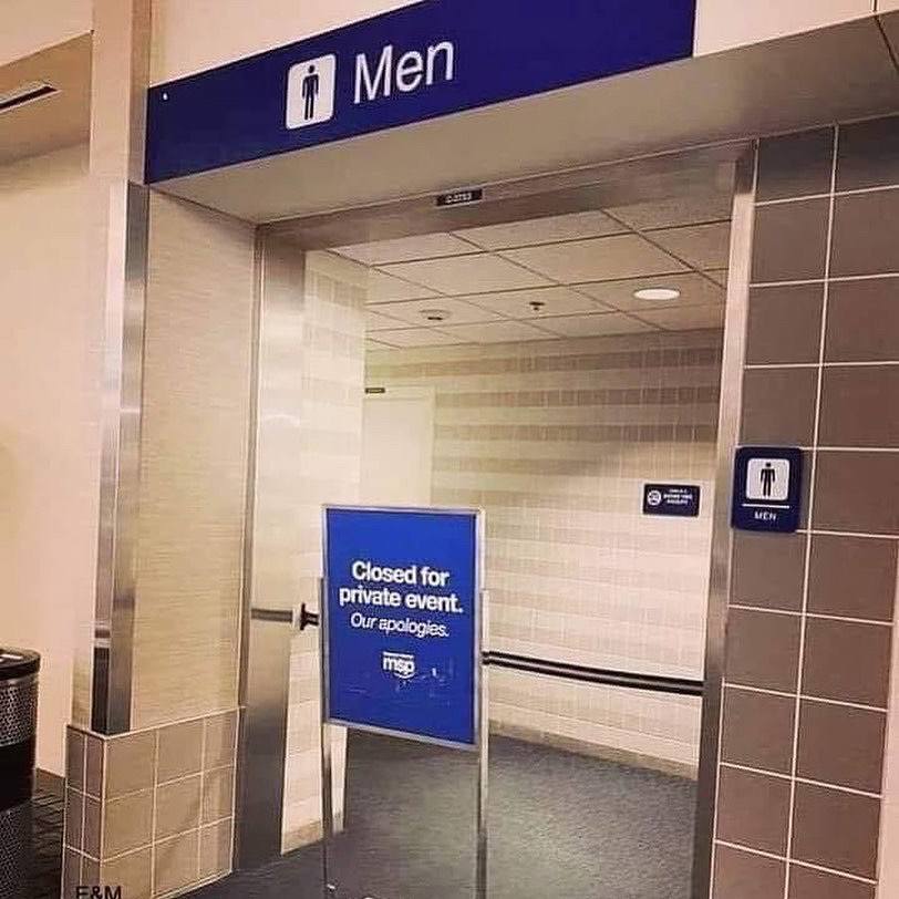 Men Closed for event. Our