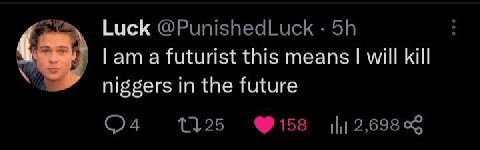 Luck атм а futurist this means will kill niggers in the future