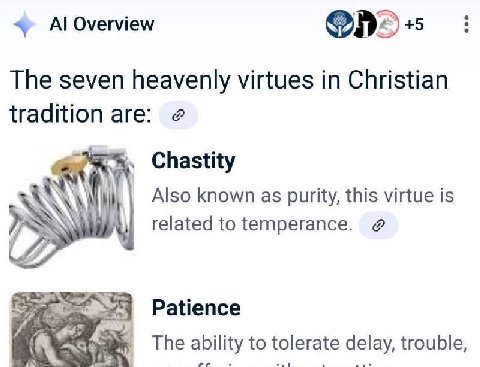 Overview The seven heavenly virtues in Christian tradition are: Chastity у Also known as purity, this virtue is related to temperance. Patience The ability rer to trouble, 1