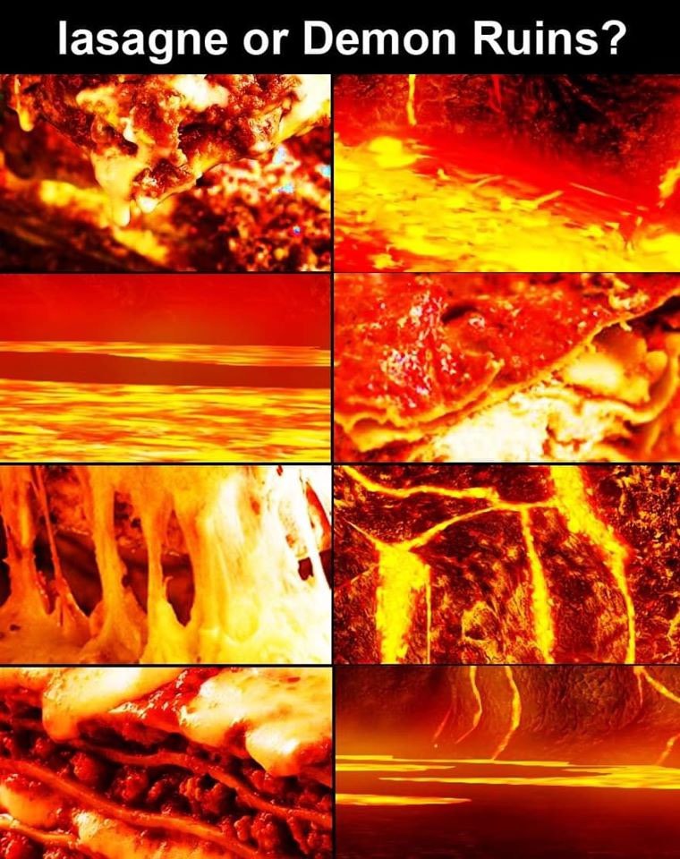 lasagne or Demon Ruins?