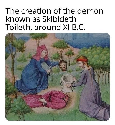 The creation of the demon known as Skibideth Toileth, around