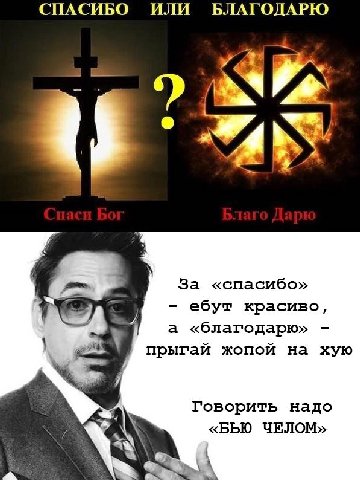 СПАСИБО ИЛИ БЛАГОДАРЮ и. За «спасибо» ебут красиво, а «благодарю» прыгай жопой на хую Говорить надо «БЬЮ ЧЕЛОМ» А