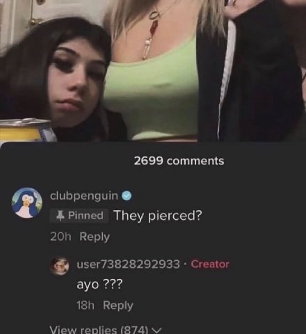 2699 comments clubpenguin Pinned They pierced? Reply user73828292933 Creator ayo Reply View replies (874)