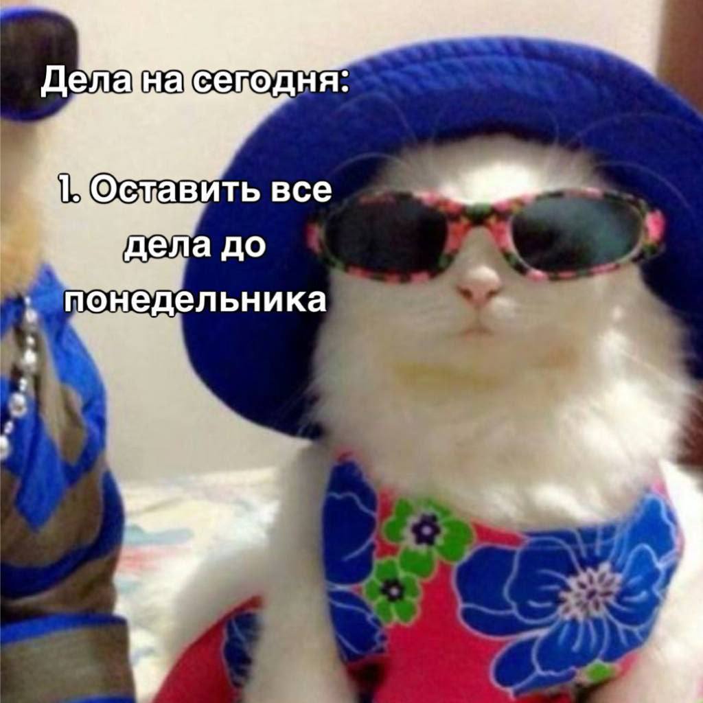 все дела до понедельника